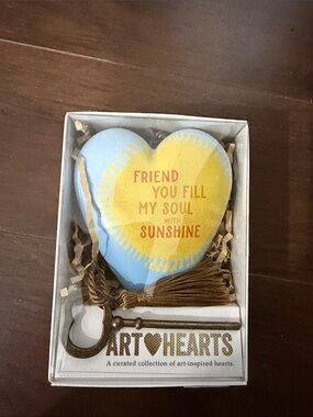 Blue & Yellow Heart Keepsake with Tassel - Friend You Fill My Soul @@@